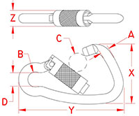 Line Drawing for Auto Lock Harness Clips