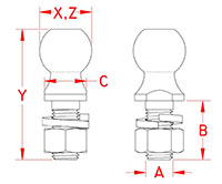 Line Drawing for Hitch Balls
