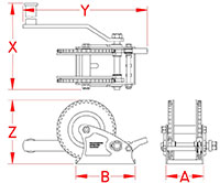 Line Drawing for Trailer Winches