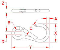 Line Drawing for Spring Clip with Special Gate