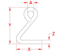 Line Drawing for Cunningham Hooks