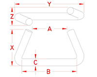 Line Drawing for Hog Rings