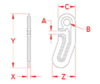 Line Drawing for Snubber Hooks
