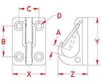 Line Drawing for Wall or Ceiling Clips