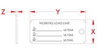 Line Drawing for Sling Identification Tags
