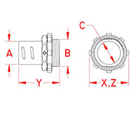 Line Drawing for Screw-In Connectors