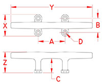 Line Drawing for Blue Water Cleats