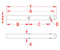 Line Drawing for Lifeline Stanchions