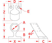 Line Drawing for Aft End Rail
