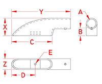 Line Drawing for Bottom Mounts