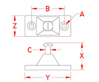 Line Drawing for Side Deck Hinges