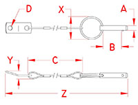 Line Drawing for Lanyards with Pin