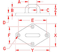 Line Drawing for Heavy Duty Diamond Pad Eyes