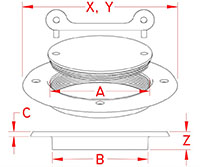 Line Drawing for Flush Access Hatches & Frames