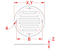 Line Drawing for Floor Drain Plates