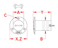 Line Drawing for Hose Deck Fills