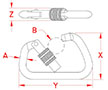 Line Drawing for Extra Large Screw Lock Harness Clips