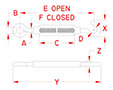 Line Drawing for Hook and Eye Turnbuckles