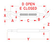Line Drawing for Hook and Hook Turnbuckles