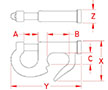 Line Drawing for Jib Hanks