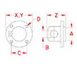 Line Drawing for Rope Deck Pipes with Hinge