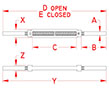 Line Drawing for Forged Stub and Stub Turnbuckles