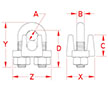 Line Drawing for Wire Rope Clips
