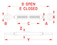 Line Drawing for Cast Eye and Eye Turnbuckles