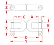 Line Drawing for Heavy Duty Jaw & Jaw Swivels