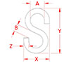 Line Drawing for "S" Hooks