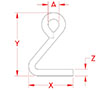 Line Drawing for Cunningham Hooks