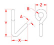 Line Drawing for Downhaul Hooks