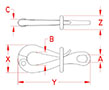Line Drawing for Pelican Hooks with Slide