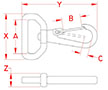 Line Drawing for Swivel Web Clips