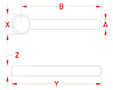 Line Drawing for Rod End Blank