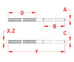 Line Drawing for Hand Swage Extra Long Studs