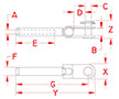 Line Drawing for Swage Marine Toggle