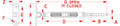 Line Drawing for Open Body Wall Mount and Hand Swage Stud Turnbuckles