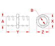 Line Drawing for Screw-In Couplings