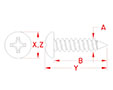 Line Drawing for Panhead Wood Screws