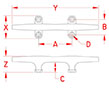 Line Drawing for Herreshoff Cleats