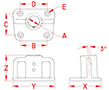 Line Drawing for Stanchion Bases