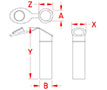 Line Drawing for Rod Holder Liners with Cap