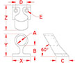 Line Drawing for Aft End Rail