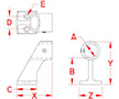 Line Drawing for Rail Stanchion Center