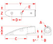 Line Drawing for End Mount In Fittings