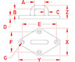 Line Drawing for Heavy Duty Diamond Pad Eyes
