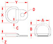 Line Drawing for Folding Pad Eyes