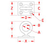 Line Drawing for Swivel Pad Eyes