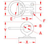 Line Drawing for Swivel Pad Eyes with Ring